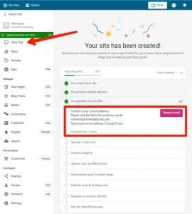WordPress Site is Created 