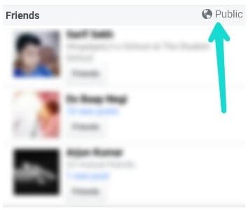 Blue arrow point on fb list default setting.