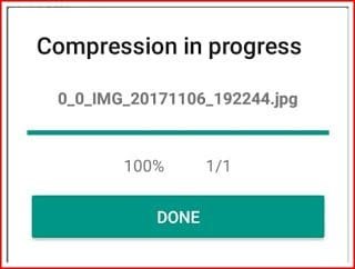 Compression process is done