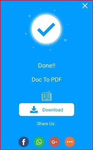 Word file converted into PDF Click on Download.