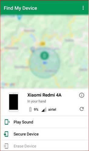 Lost Phone current location 