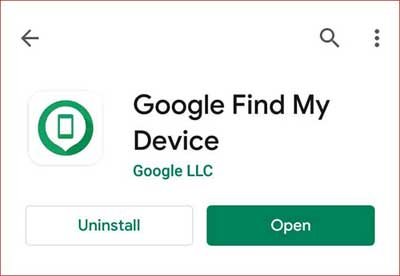 Install Google Find My Device from play store