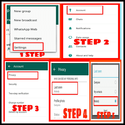 Steps of Hiding Last Seen on Whatsapp.