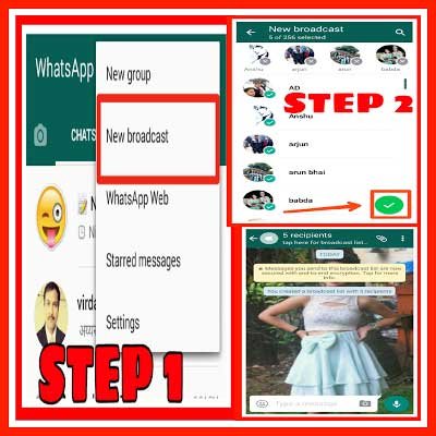 Set up New broadcast on WhatsApp