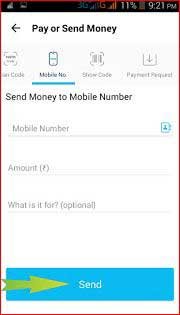 Send money through mobile number