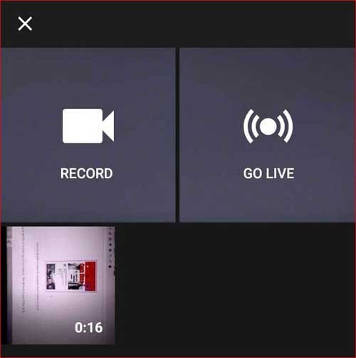 Select video for upload