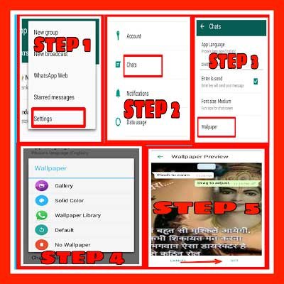 Add WhatsApp background in your chats.