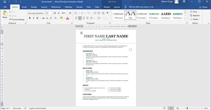 Computer Par Resume Kaise Banaye Step5