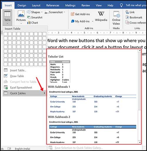 create-table-using-quick-table-method4