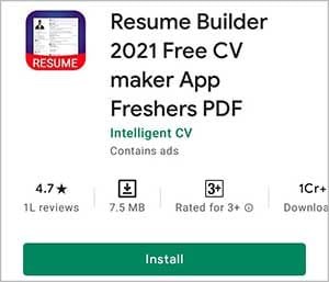 Mobile me Resume Kaise Banaye Step2
