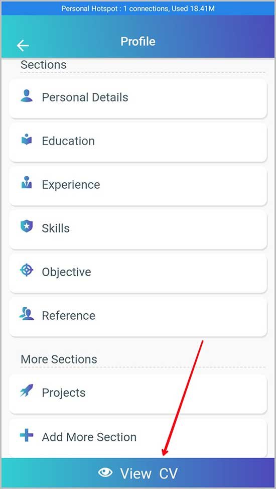Mobile me Resume Kaise Banaye Step5
