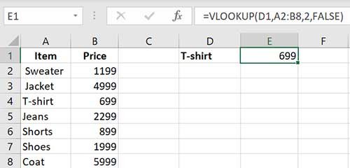 VLOOKUP Excel Function
