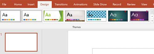 Apply a theme to slides
