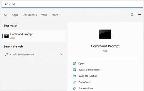 Open Command Prompt Using Search Box