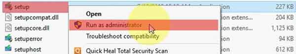 Running Setup File as Administrator