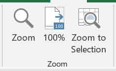 Zoom Group MS Excel View Tab in Hindi