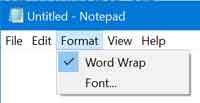 Notepad format menu in hindi