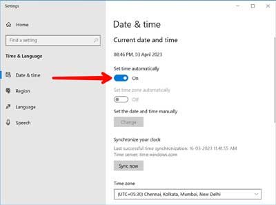 third step computer me ate and time kaise Set kare