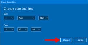 third step computer me ate and time kaise Set kare