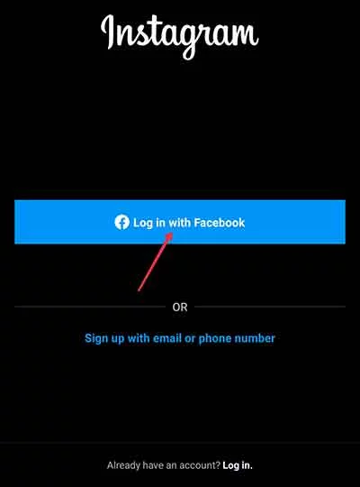 Facebook Se Instagram Login Kaise Kare Step1