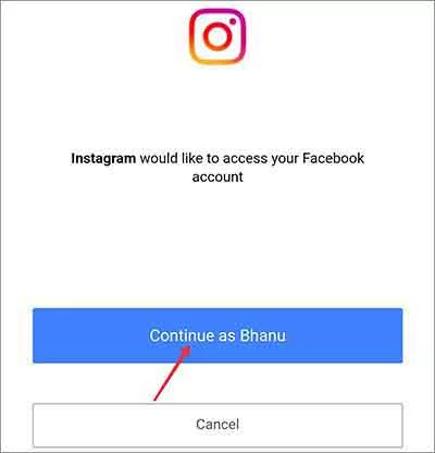 Facebook Se Instagram Login Kaise Kare Step3