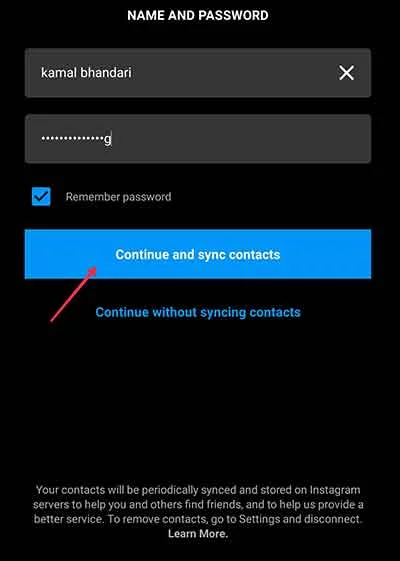 Mobile Par Instagram ID Kaise Banaye Step4