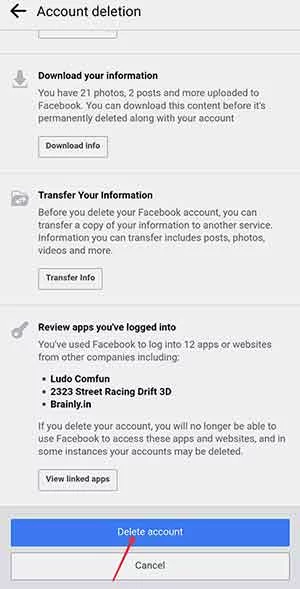 Step 10 Facebook Id Delete Kaise Kare
