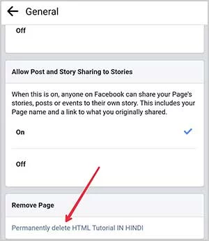 Permanently delete Facebook page