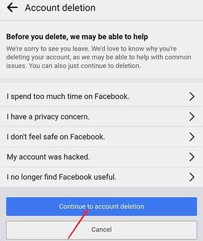 Step 9 Facebook Id Delete Kaise Kare