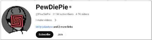 Pewdiepie Sixth Most Subscribed YouTube Channel
