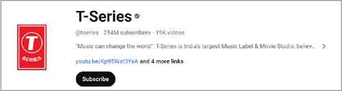 T-Series First Most Subscribed YouTube Channel