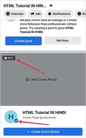 upload profile picture and cover photo