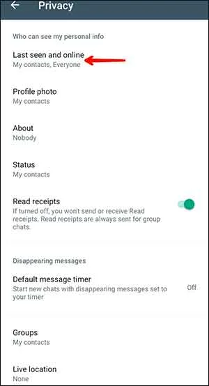 whatsapp me last seen kaise chupaye step6
