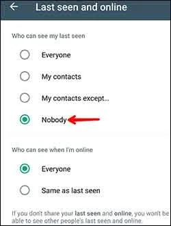 whatsapp me last seen na dikhe step7