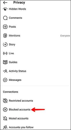 Instagram Block Account Unblock Kaise Kare Step4